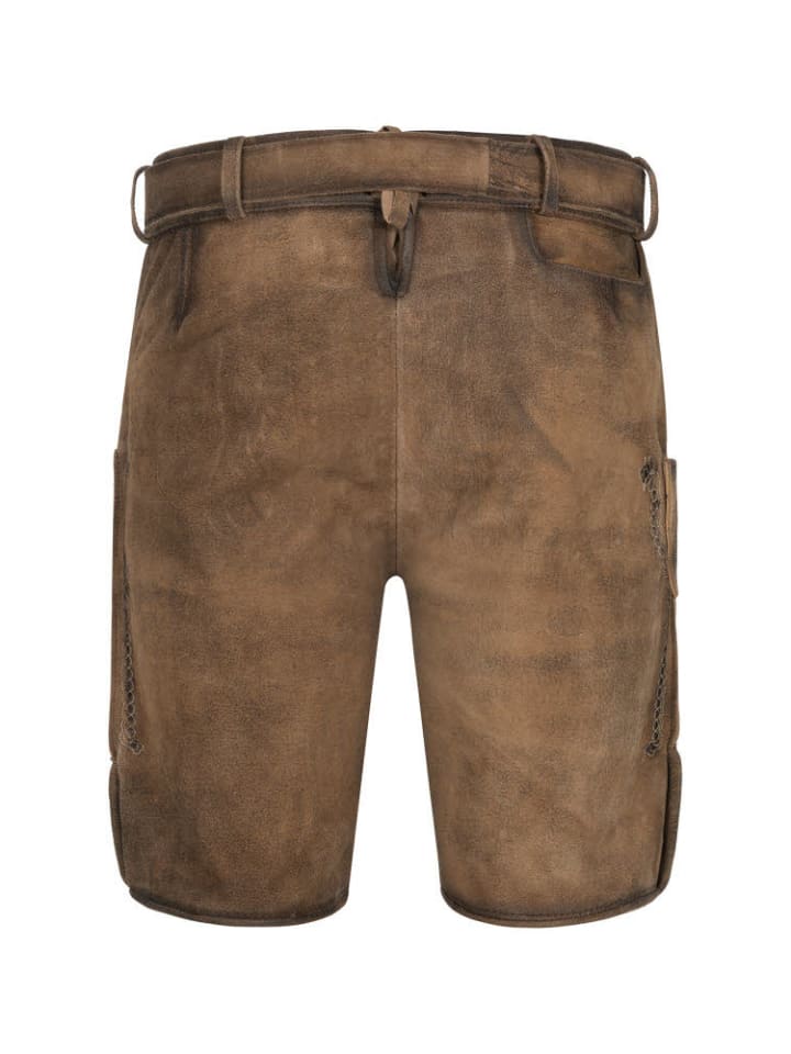 Nübler Lederhose kurz Luther in Braun günstig kaufen