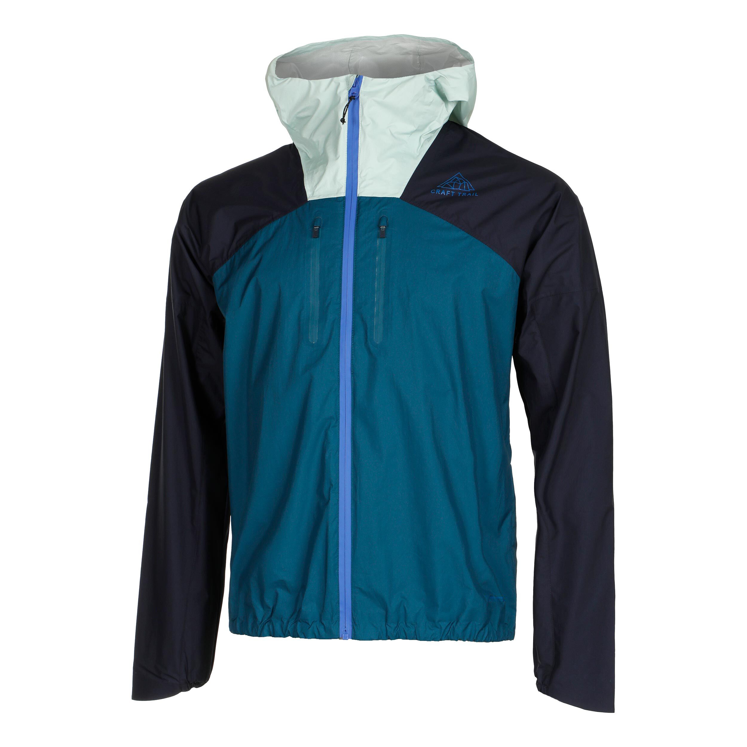 Pro Trail 2L Lightweight Laufjacke Herren - Dunkelblau, Mint
