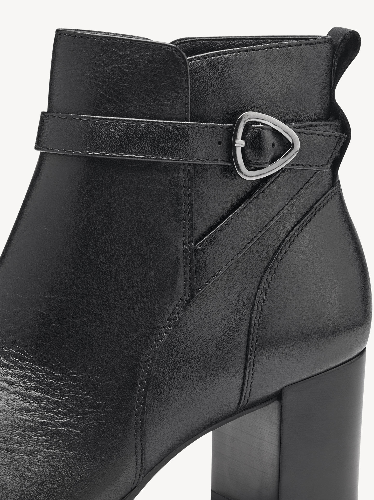 Bottine en cuir - noir