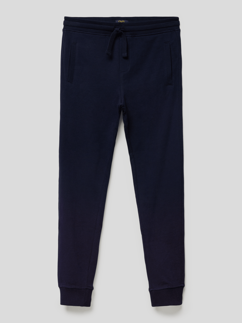 Sweatpants mit seitlichen Eingrifftaschen in marineblau