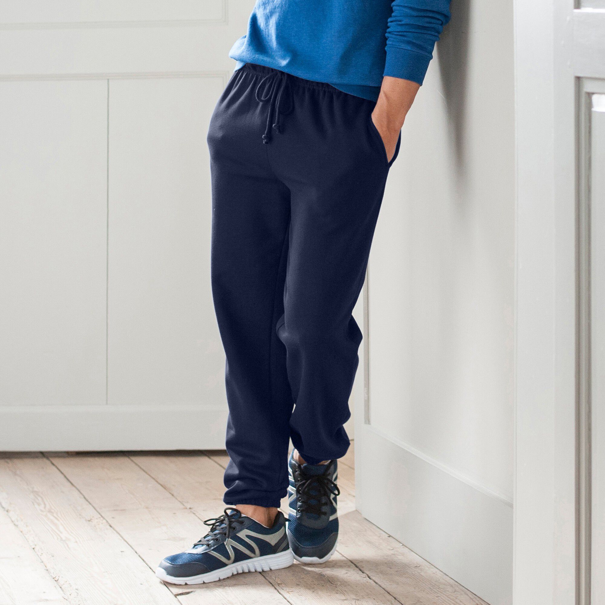 Pantalon jogging molleton bas élastiqué