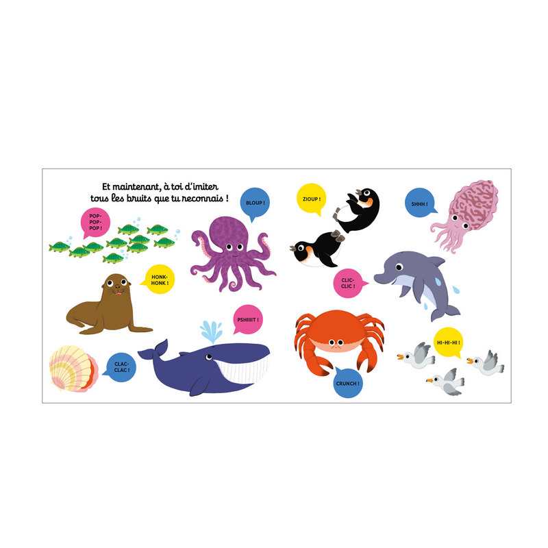 Livre Kididoc Bloup ! Mon imagier sonore des animaux de la mer - Nathan Jeunesse