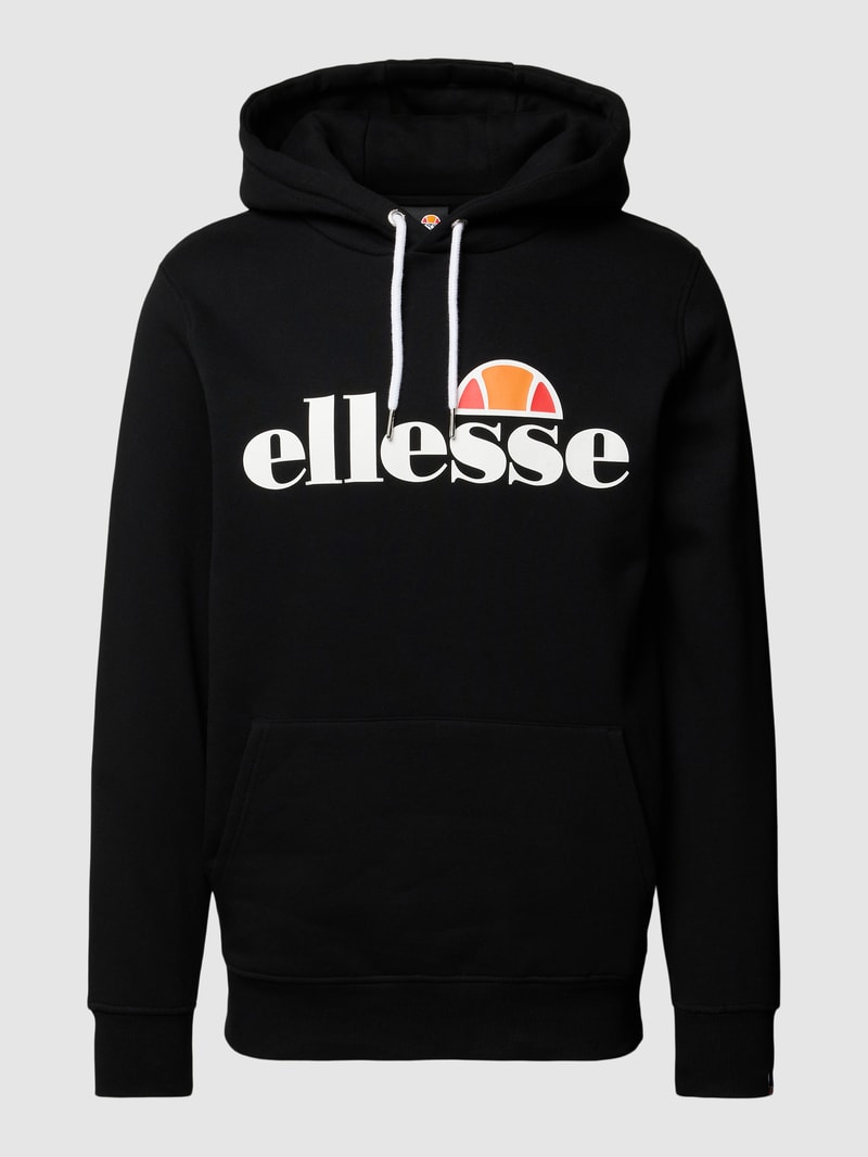 Hoodie mit Label-Print Modell 'GOTTERO' in schwarz