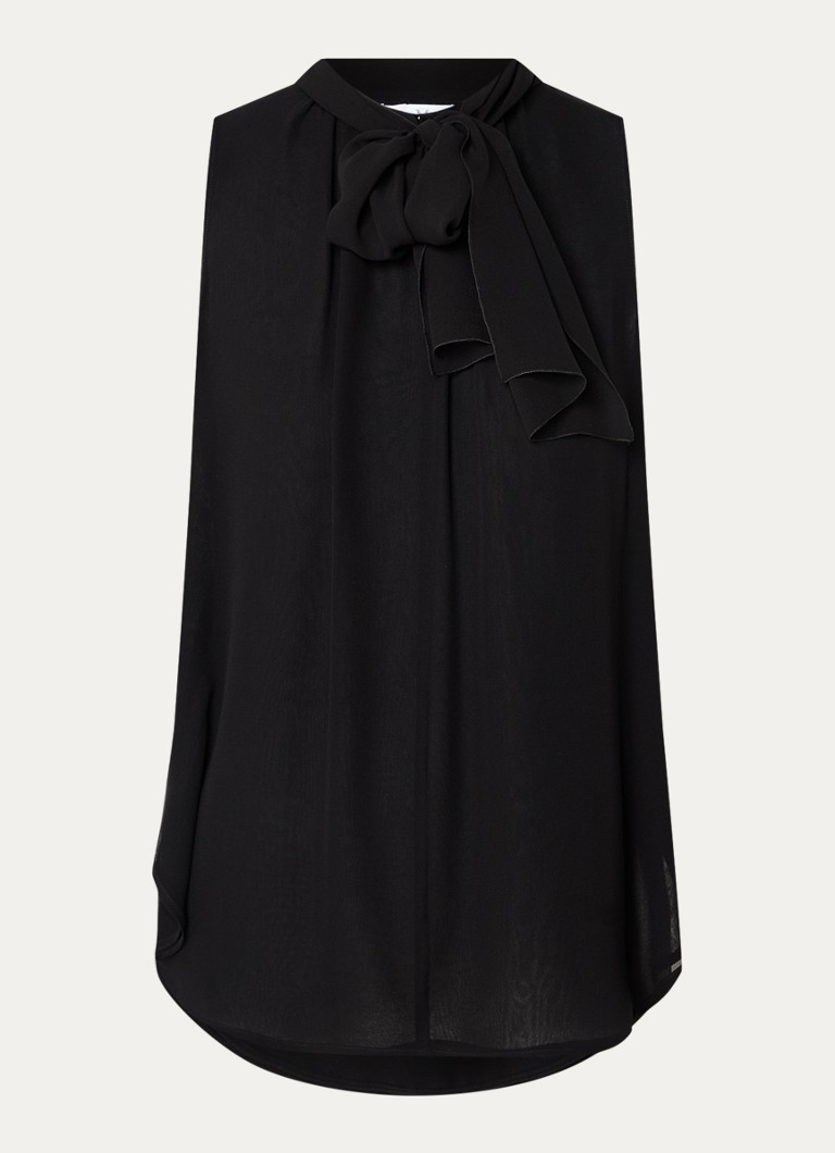 MaxMara Mela puoliläpinäkyvä silkkitoppi shaalikauluksella