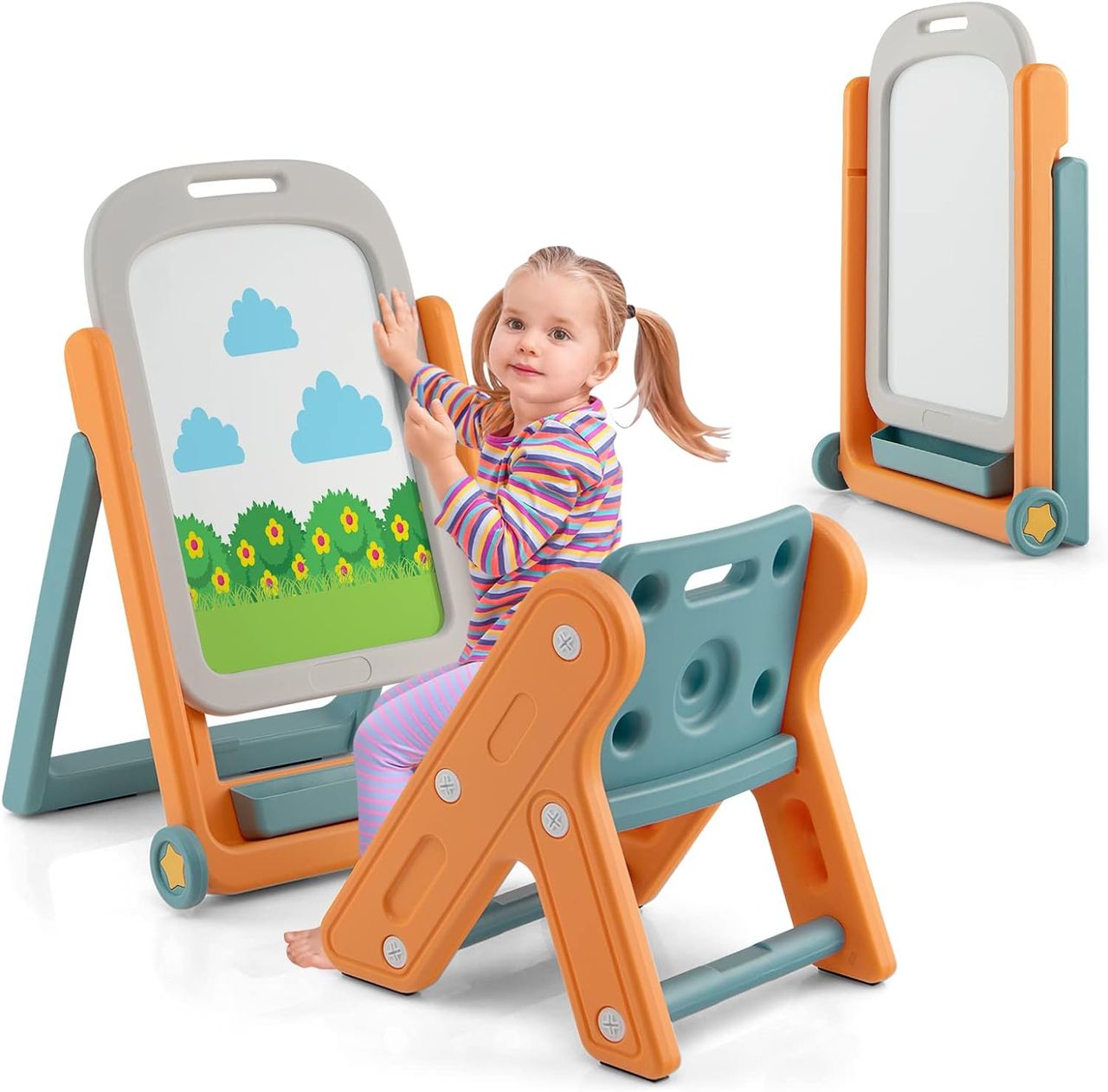Costway 2 in 1 Kinder Staffelei