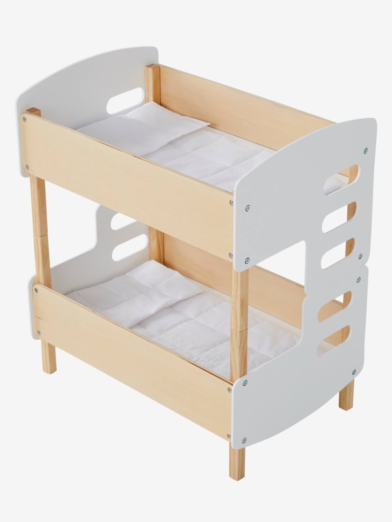Vertbaudet Puppen-Stockbett PETITE MAISON Holz FSC - weiß/natur