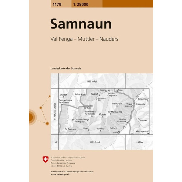 Swisstopo 1 : 25 000 Samnaun - Wanderkarte