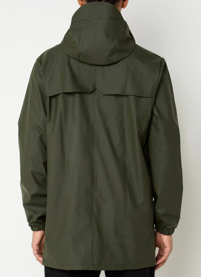 Rains Raincoat with hood and zipper pockets