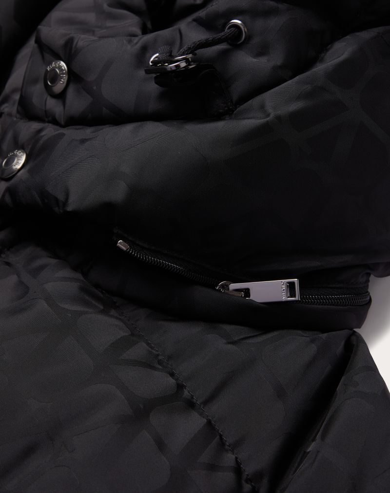 Nylon dunjakke med Toile Iconographe-mønster