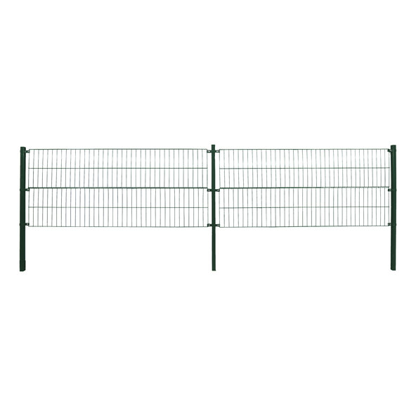 Modulares Zaunsystem, Doppelstabmattenzaun MORATA, grün, 160cm x 10m