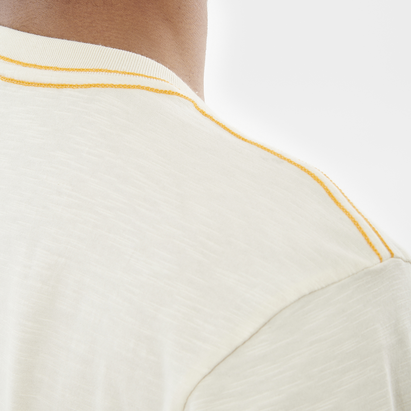 BIKE   T-shirt beige homme 100% coton