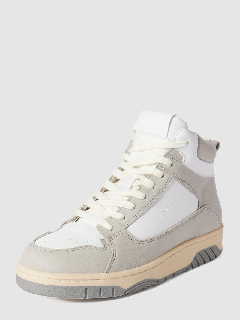High Top Sneaker mit Kontrastbesatz in hellgrau