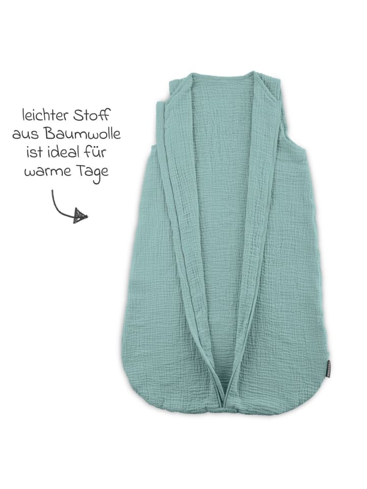 LaLoona Sommer-Schlafsack Musselin / Mull - Mint in gruen günstig kaufen