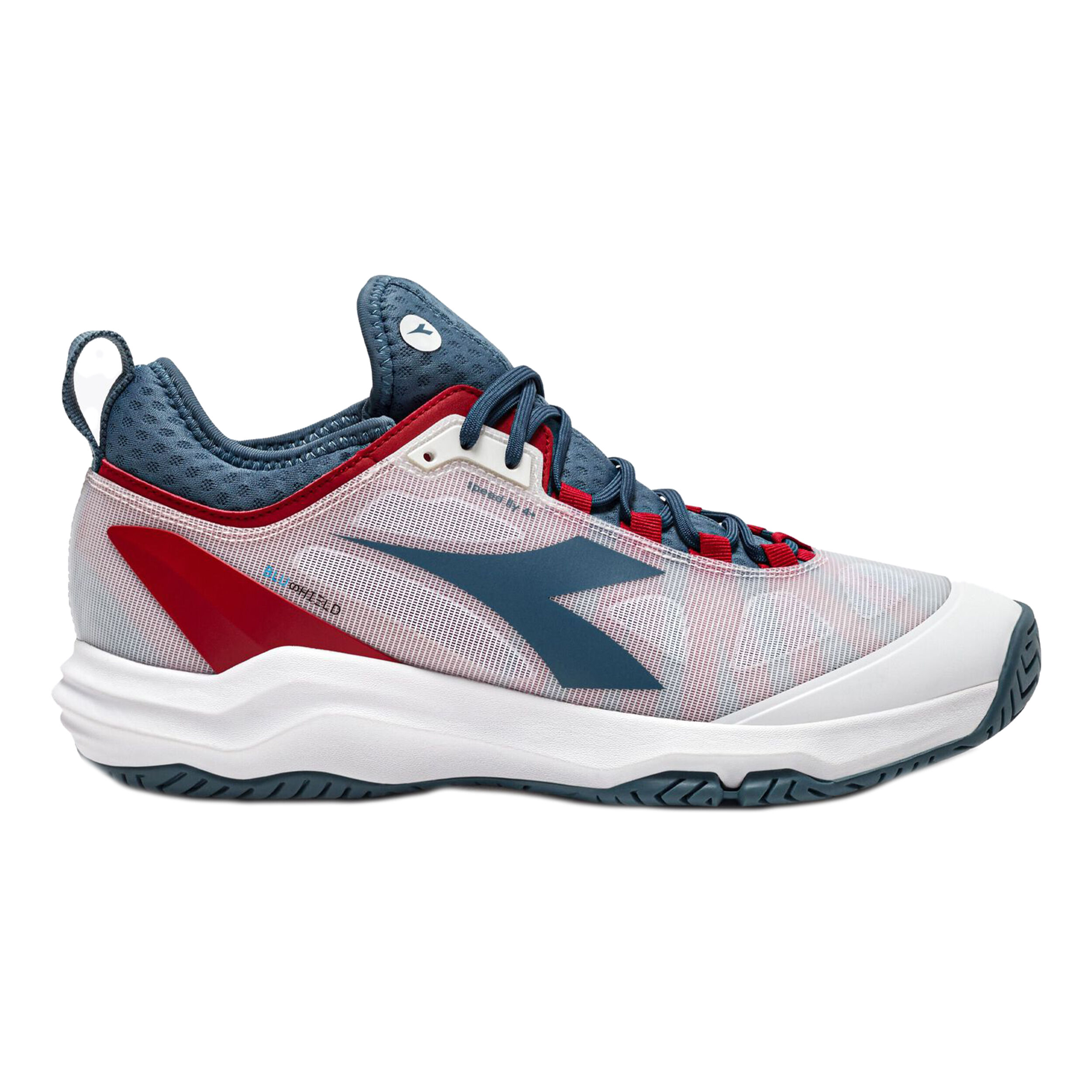 Speed Blushield Fly 4 + Allcourtschuh Herren - Weiß, Petrol
