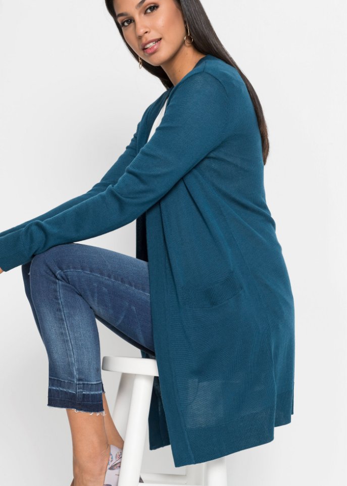 Longstrickjacke