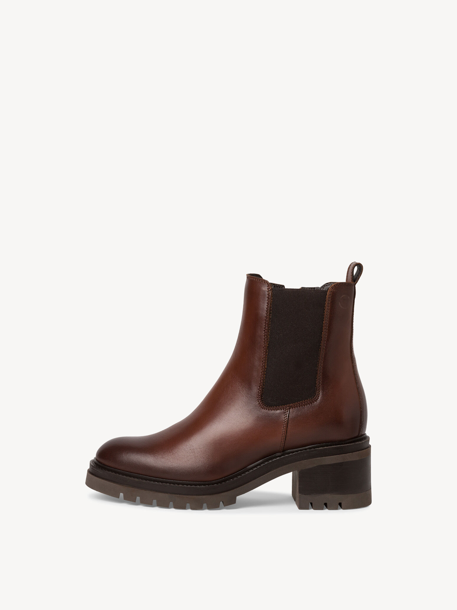 Bottine Chelsea en cuir - marron