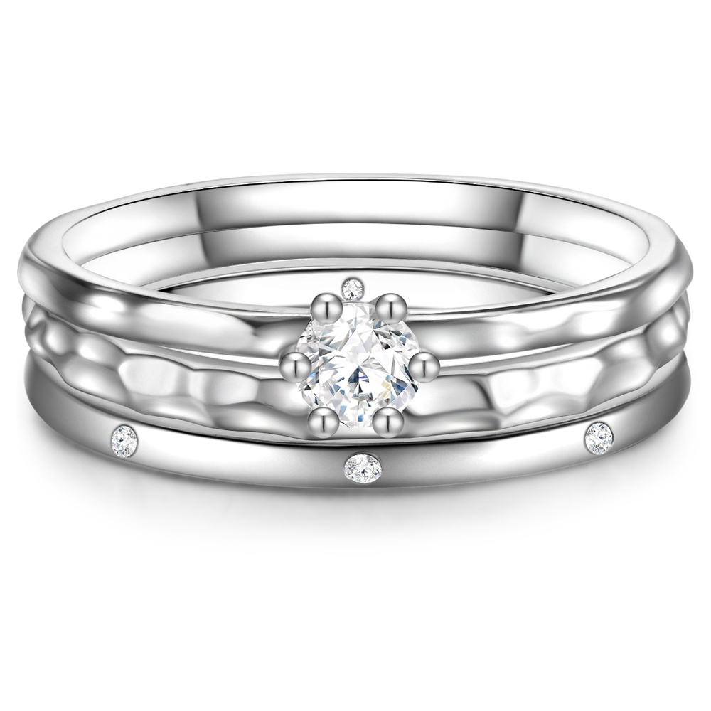 Glanzstücke München Bague en argent Argent sterling Oxyde de zirconium (CZ) en Argent Bague