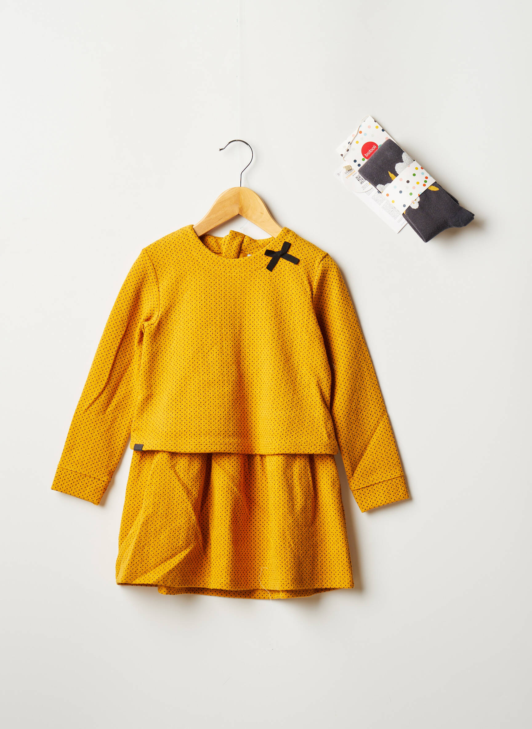 Boboli Robes Mi Longues Fille couleur jaune
