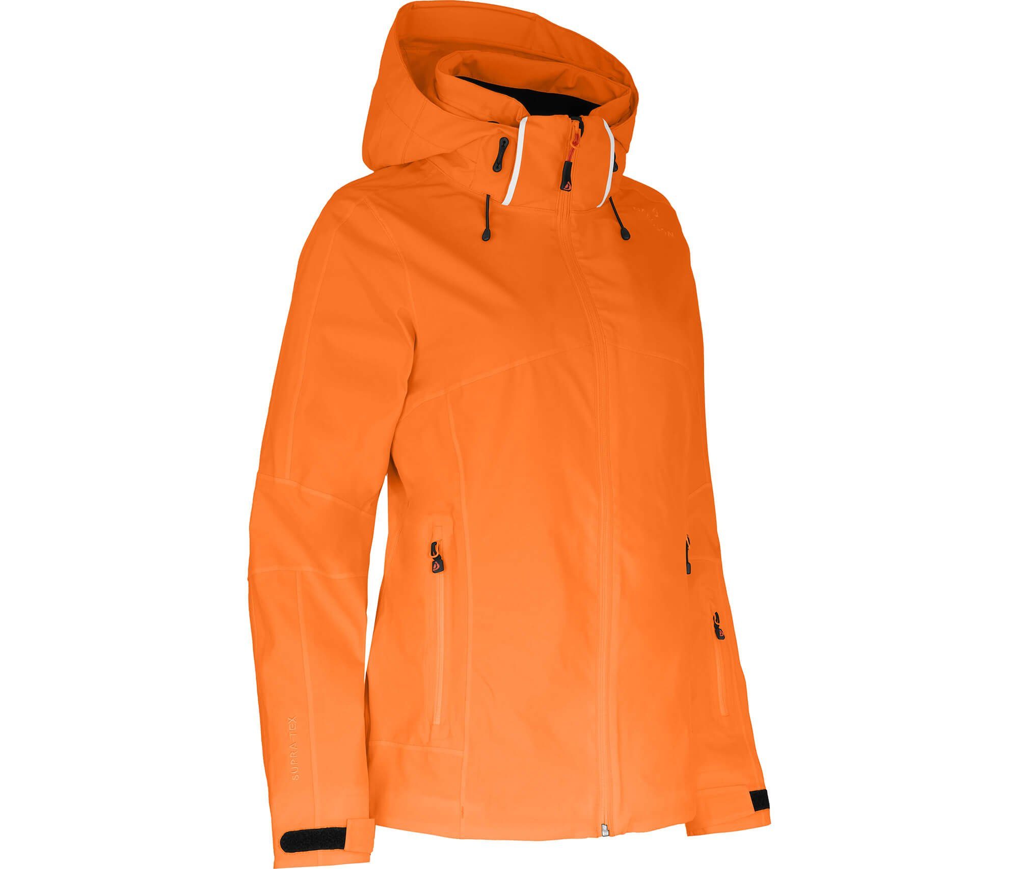Bergson Skijacke BEKEN Light Damen Skijacke, unwattiert,voll elastisch, 20000 mm Wassersäule, Normalgrößen, orange