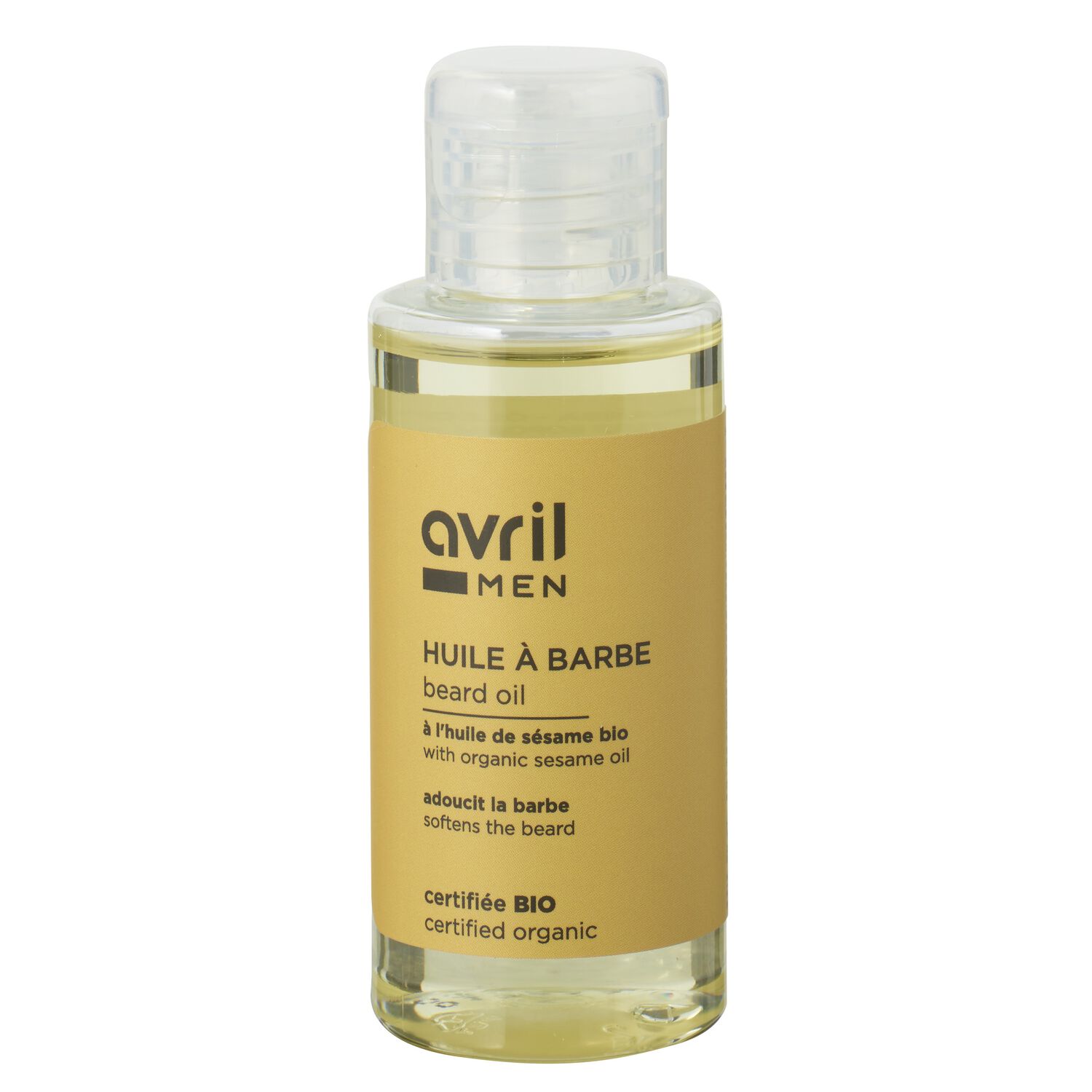Avril Huile à barbe - Certifiée bio Huile à barbe à l'huile de sésame bio