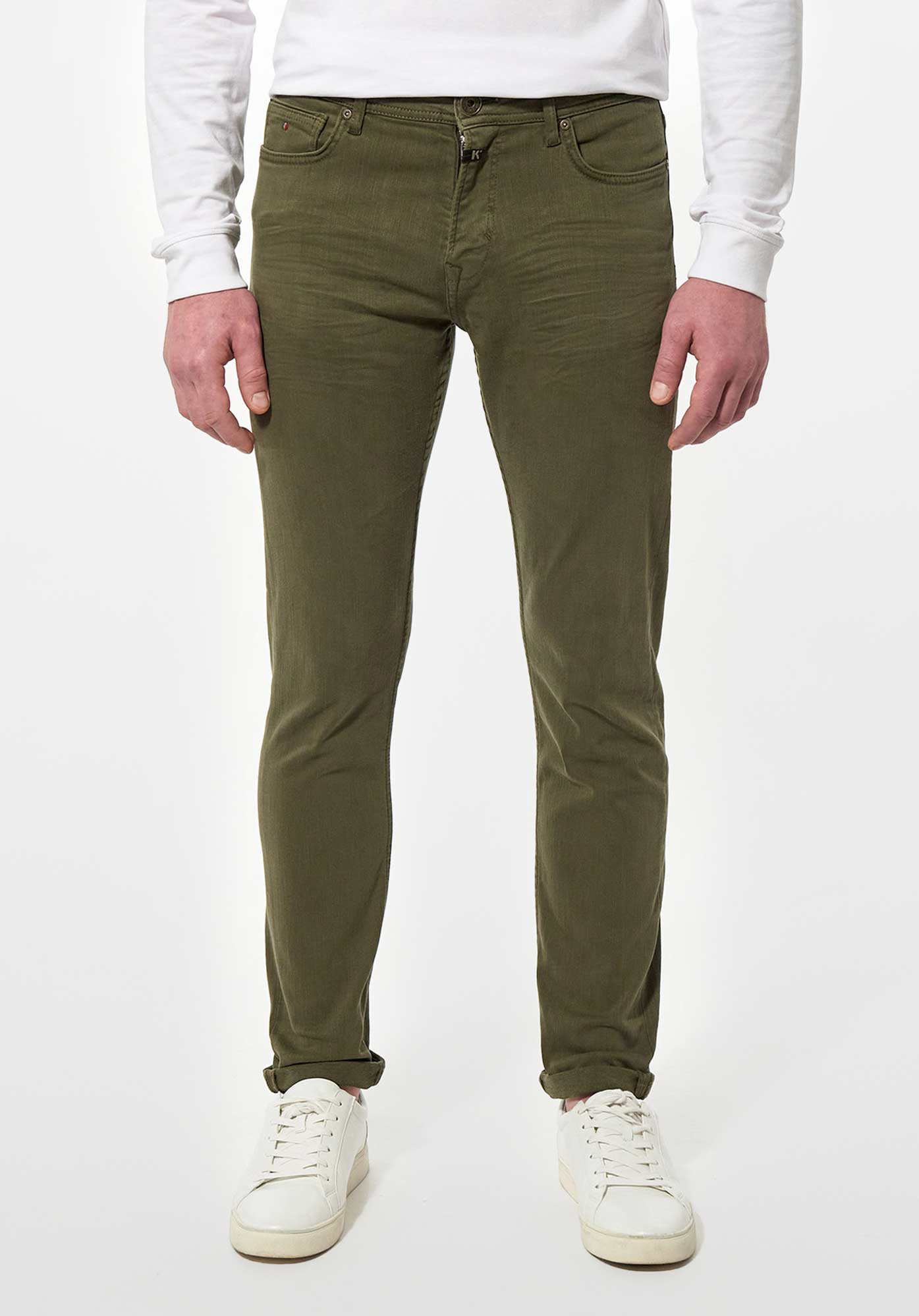 DAXKO  Jean slim kaki Homme
