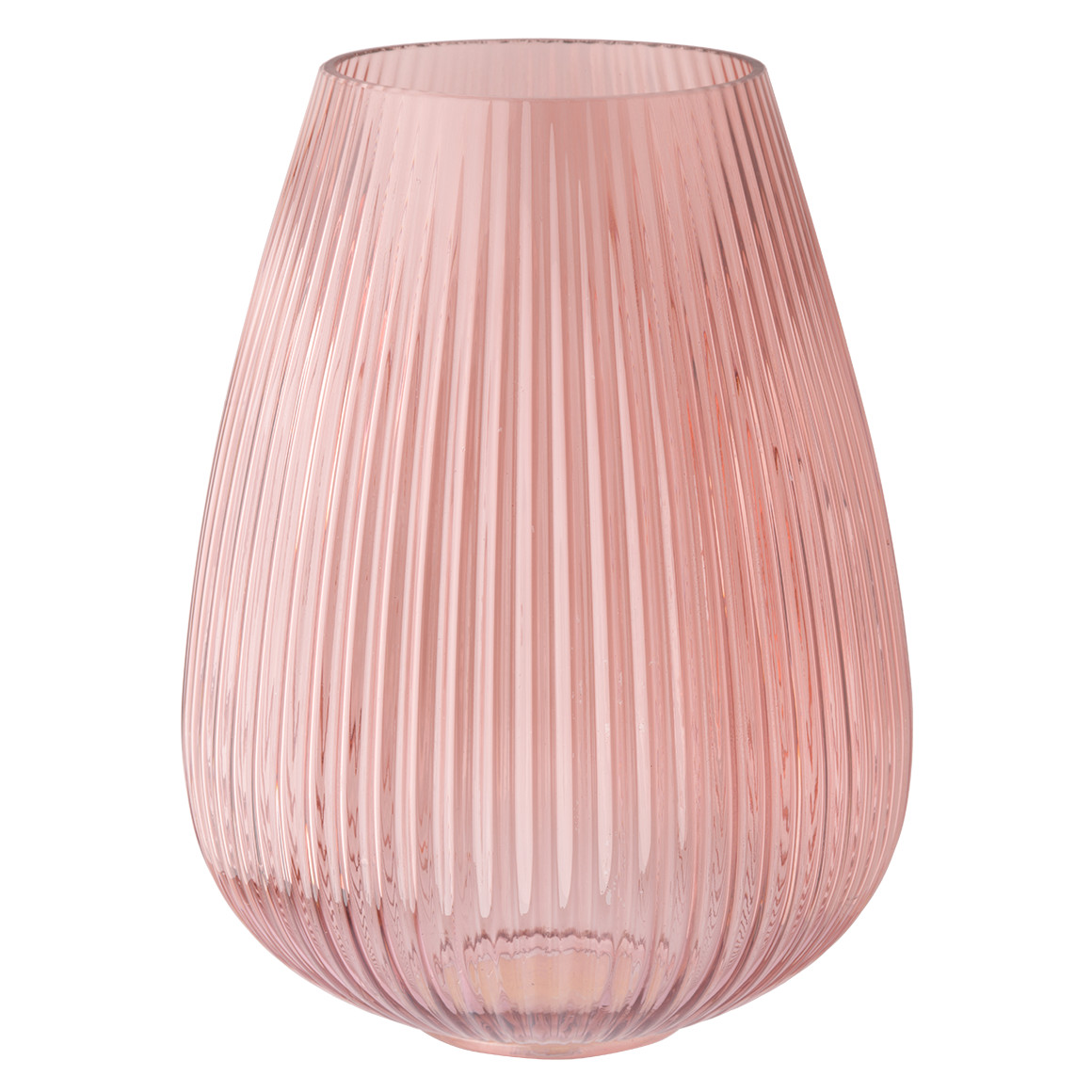 Große Vase in geriffelter Optik