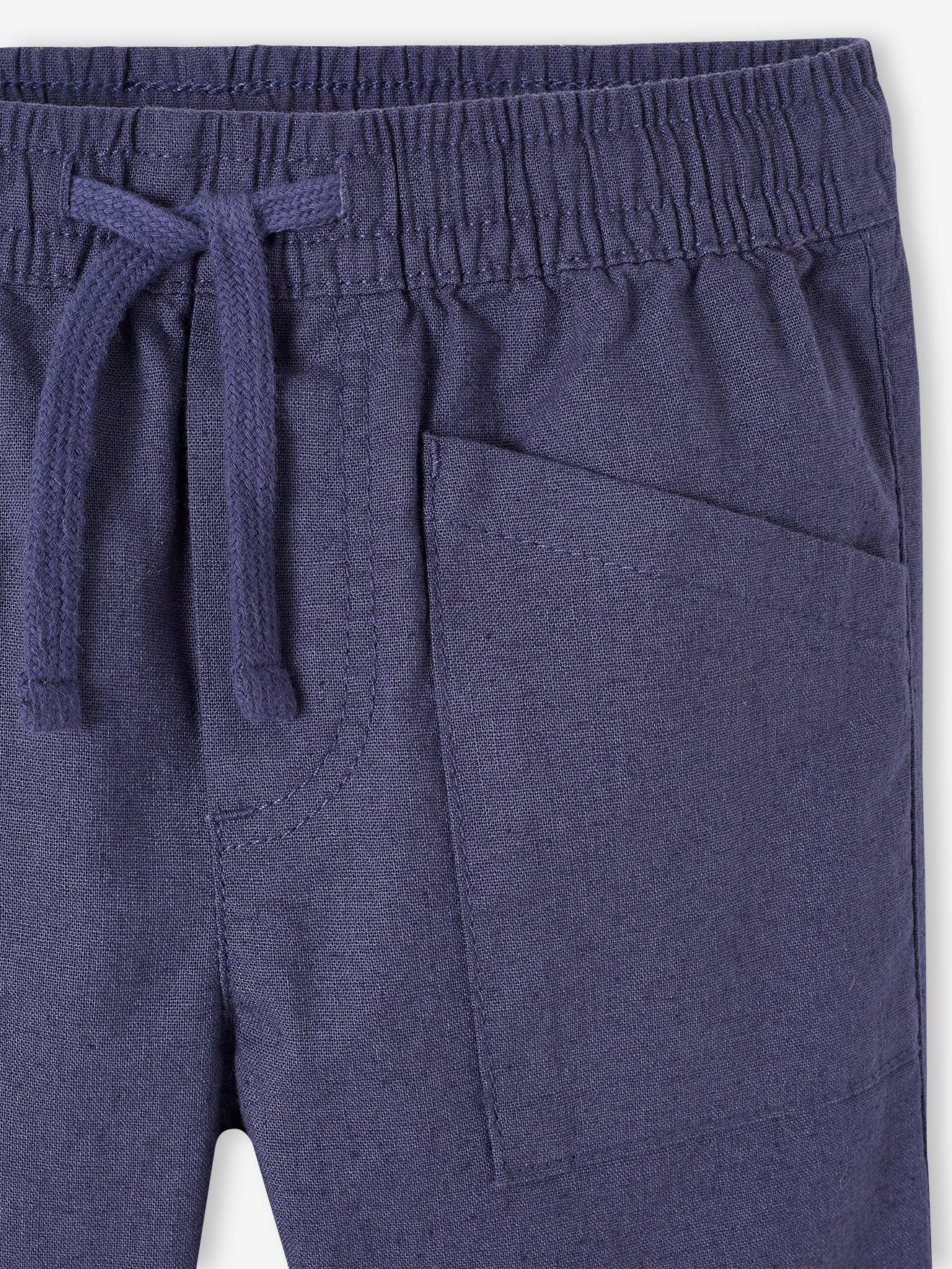 Vertbaudet Weite Jungen Hose mit Schlupfbund - schieferblau