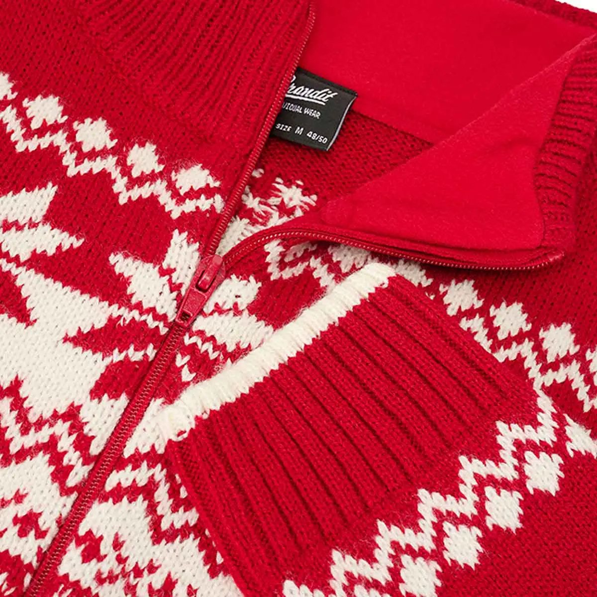 Norweger Strickjacke rot