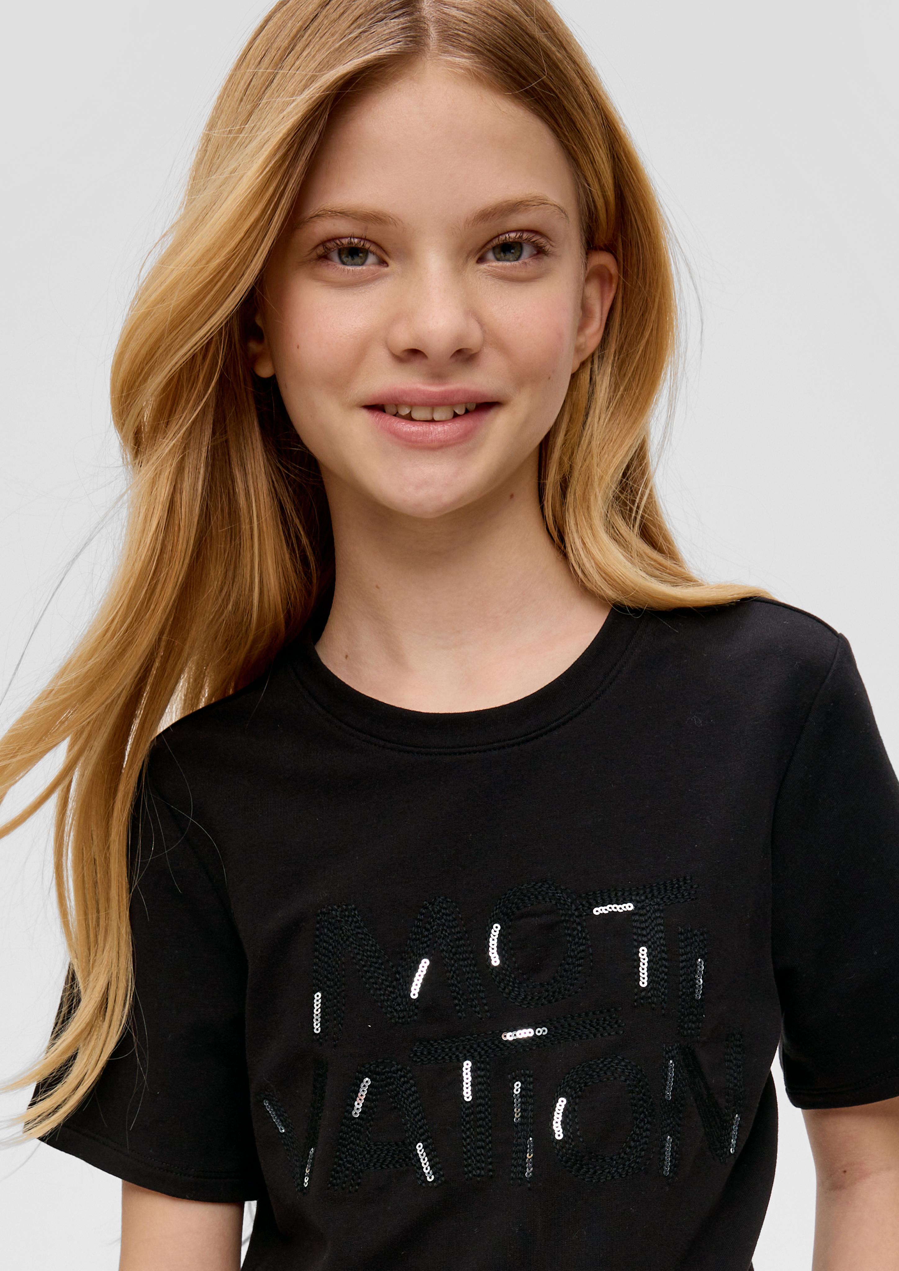 T-Shirt mit Pailletten-Details  2140209-9999