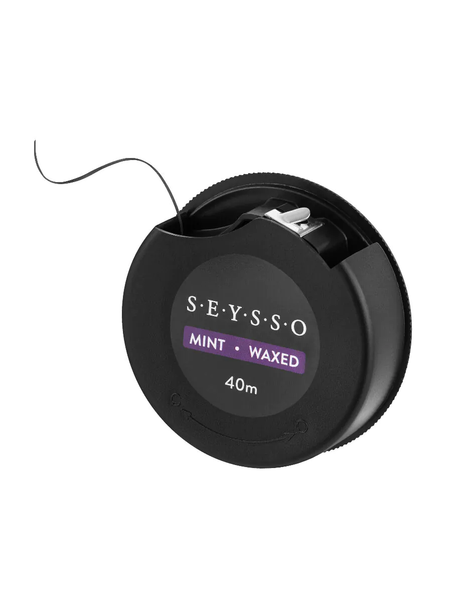Seysso Carbon dantų siūlas su aktyvuota anglimi, 40 ml