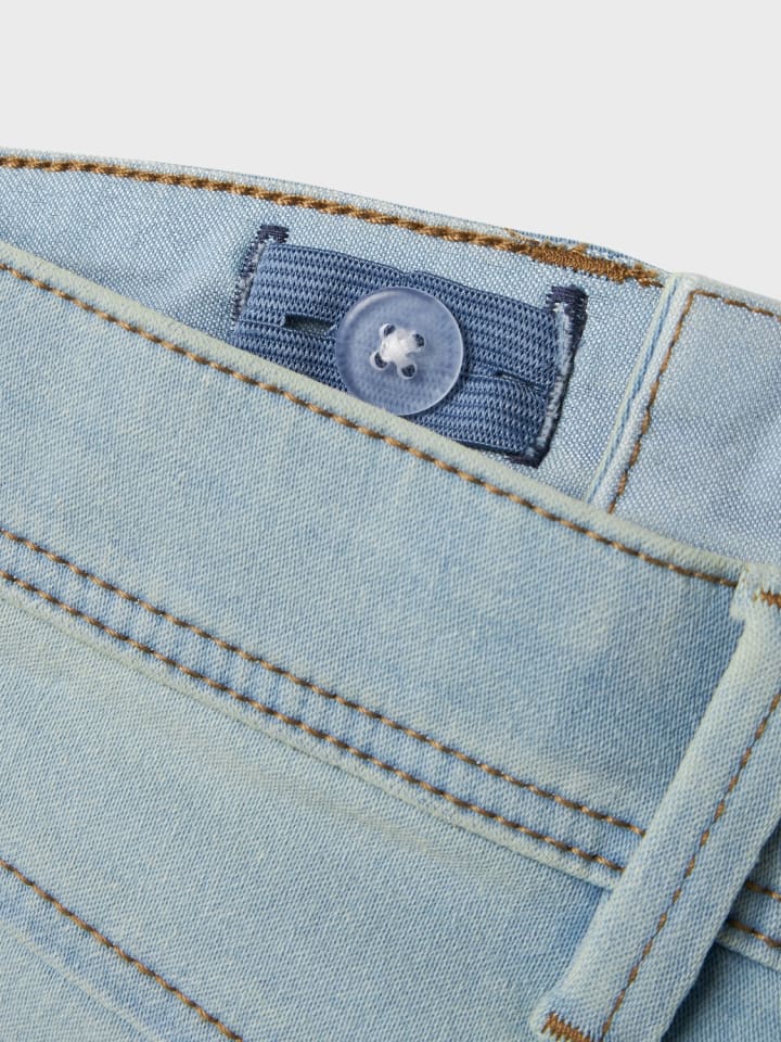 name it Stretch Jeans Shorts Kurze Denim Hose 5-Pocket in Hellblau günstig kaufen
