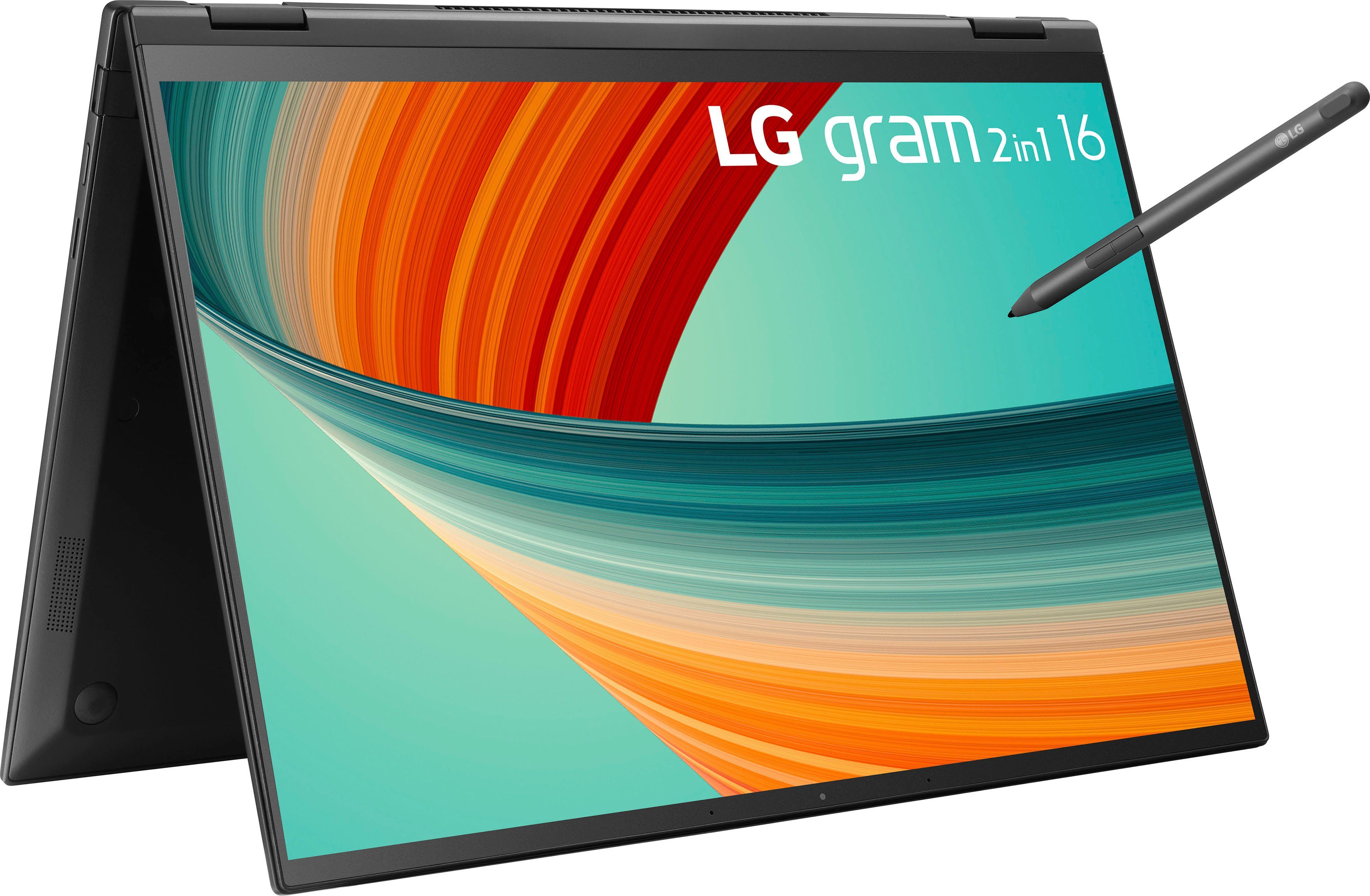 LG gram 16T90R-G.AA78G Convertible Notebook (40,6 cm/16 Zoll, Intel Core i7 1360P, Iris Xe Graphics, 1000 GB SSD)