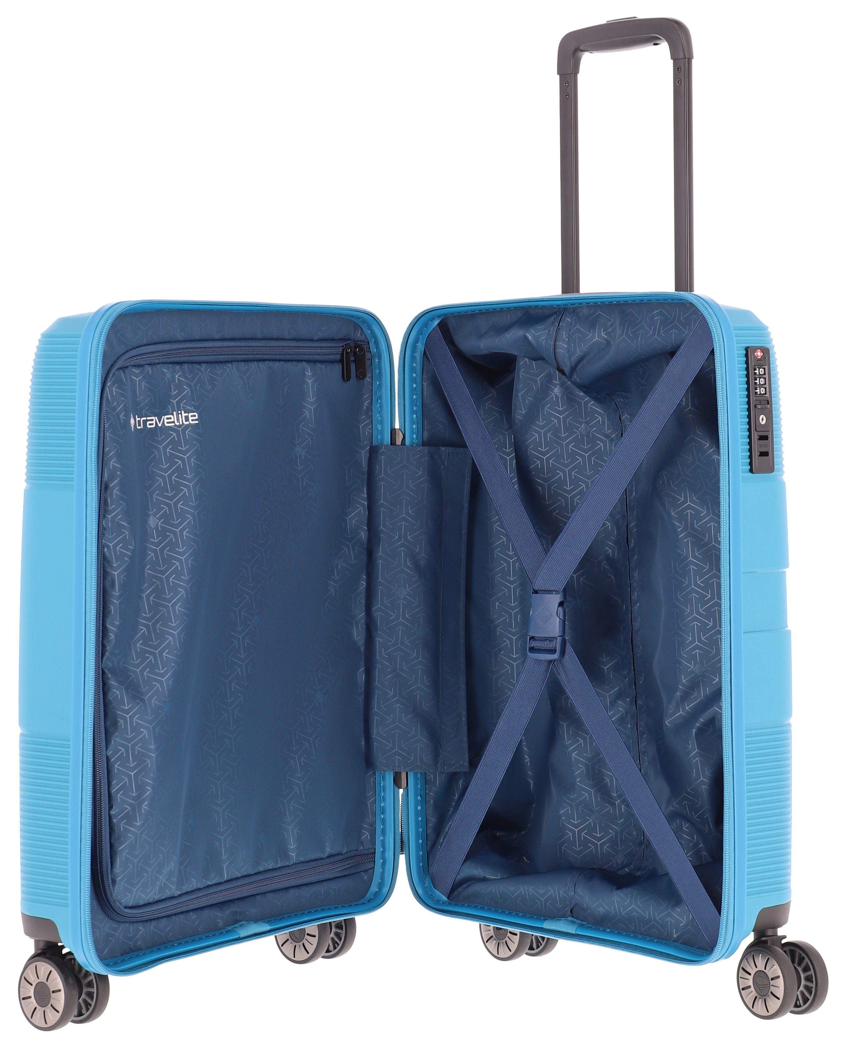 travelite Hartschalen-Trolley WAAL 4w Trolley S, 4 Rollen, in schlichtem Design