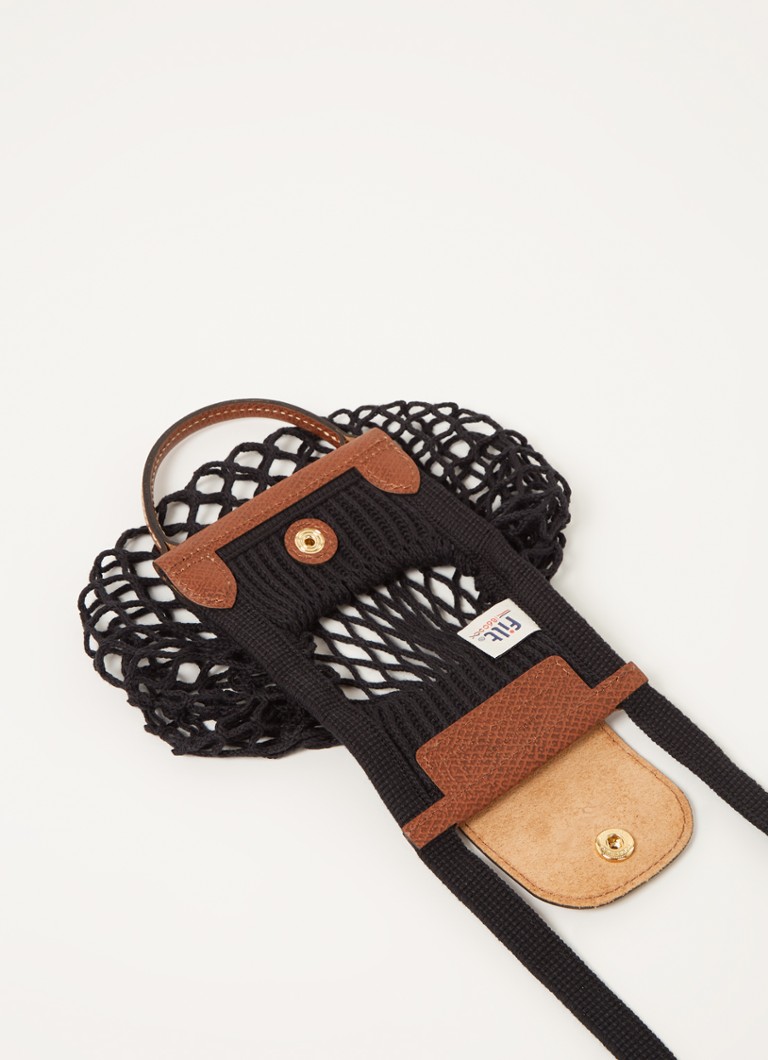 Longchamp Le Pliage Filet olkalaukku XS nahkayksityiskohdilla