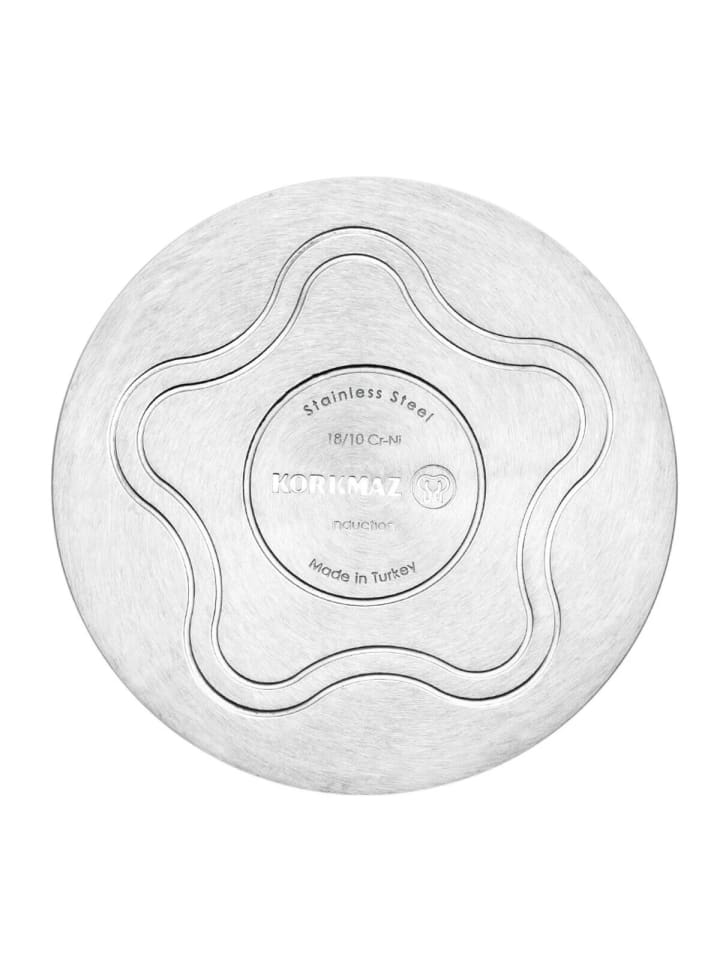 Korkmaz Korkmaz Perla Kochtopf aus hochwertigem 18/10-Edelstahl - 22 in Silber günstig kaufen 22 cm