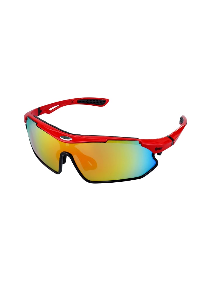 YEAZ SUNRAY Sport-Sonnenbrille rot/schwarz/rot in rot günstig kaufen onesize