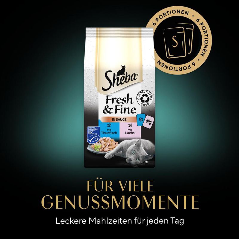Sheba Fresh & Fine Frischebeutel 6 x 50 g zu TOP-Preisen | bitiba