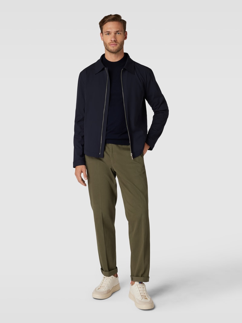 Regular Fit Bundfaltenhose Modell 'PEAKER' in olivgrün