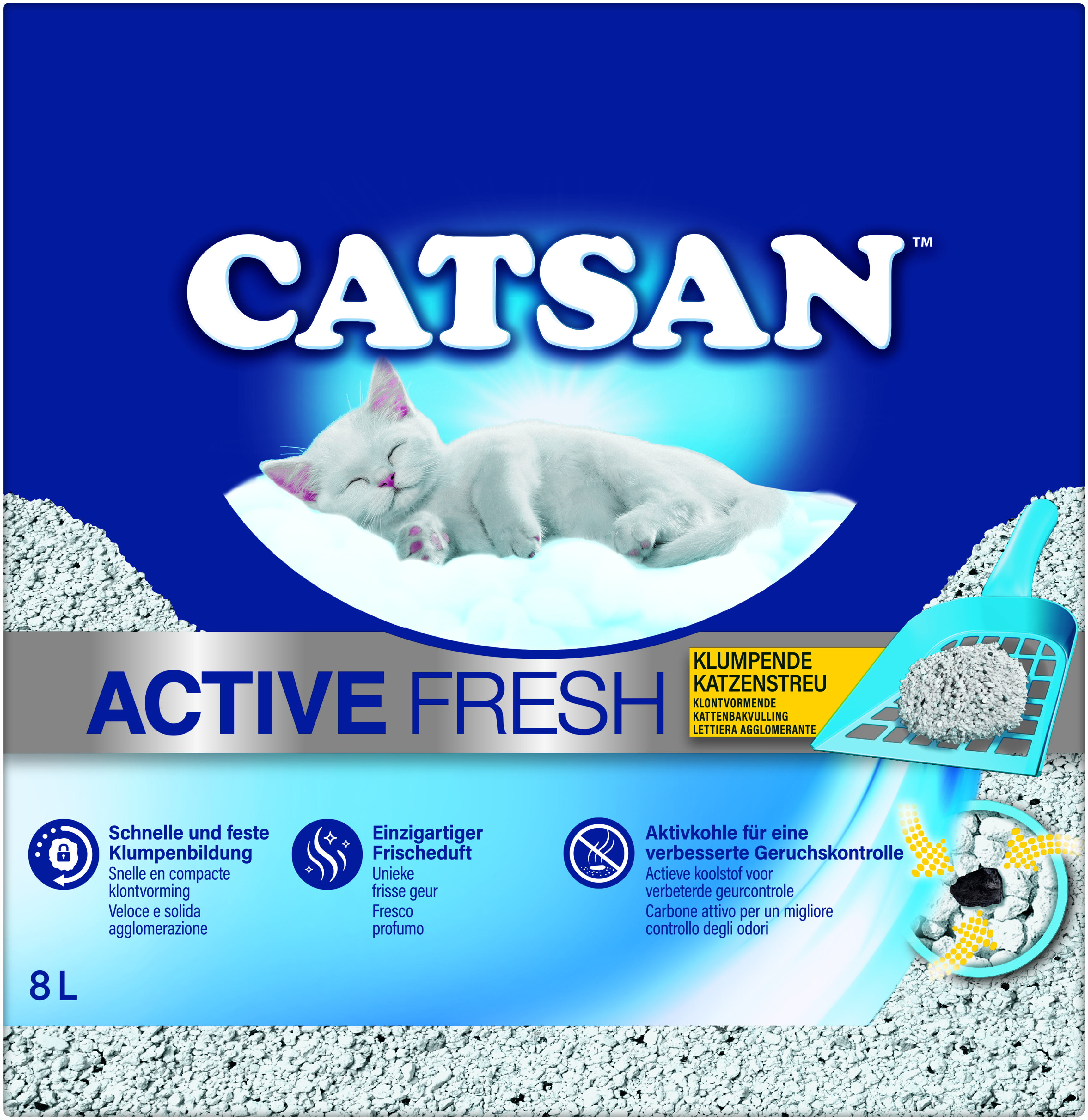 CATSAN Katzenstreu CATSAN Active Fresh Klumpstreu 2x8 l