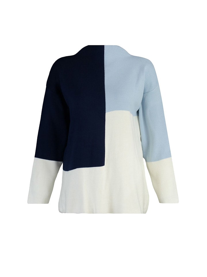 trendyol Pullover in Dunkelblau/ Weiß/ Hellblau günstig kaufen