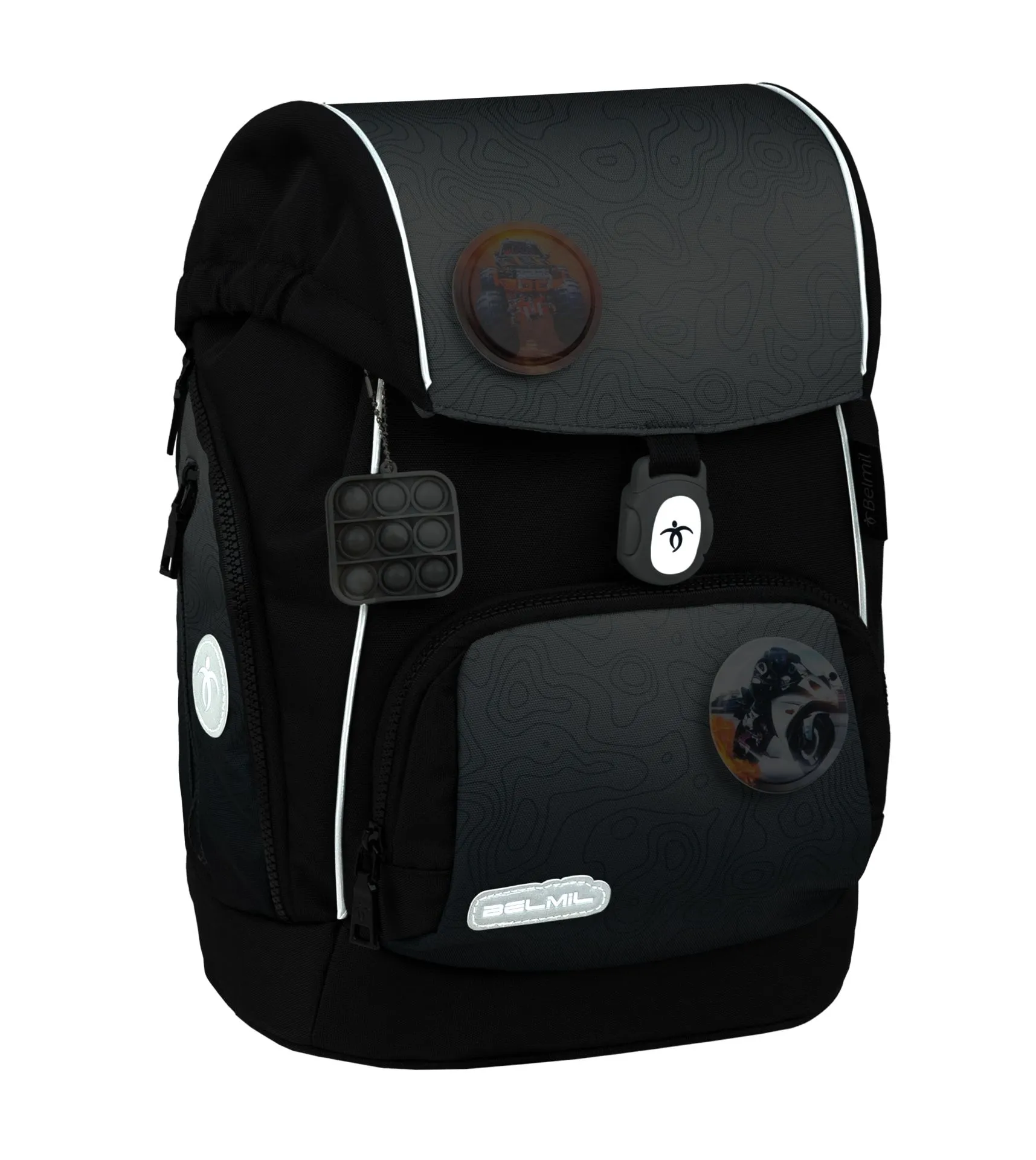 Belmil Premium Comfy Plus Schulra﻿nzen-Set 5-tlg - Black Grey