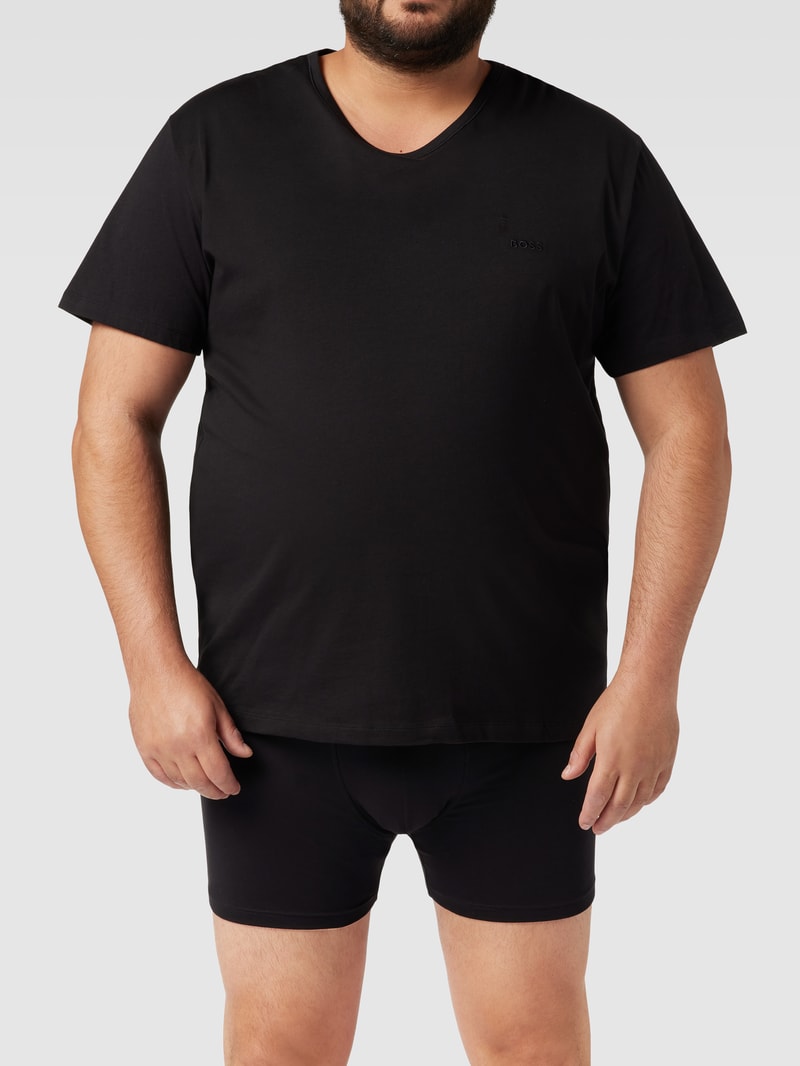 PLUS SIZE Trunks mit Logo-Bund im 3er-Pack in schwarz