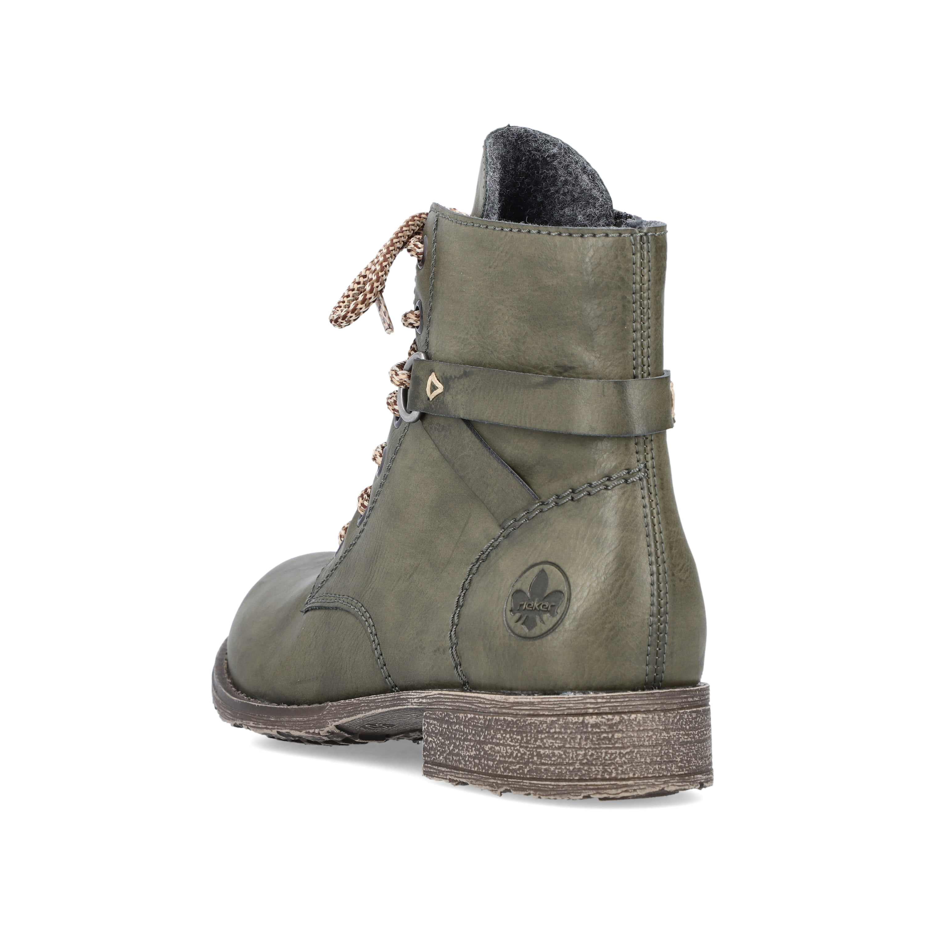 Rieker Damen Schnürstiefel olivgrün