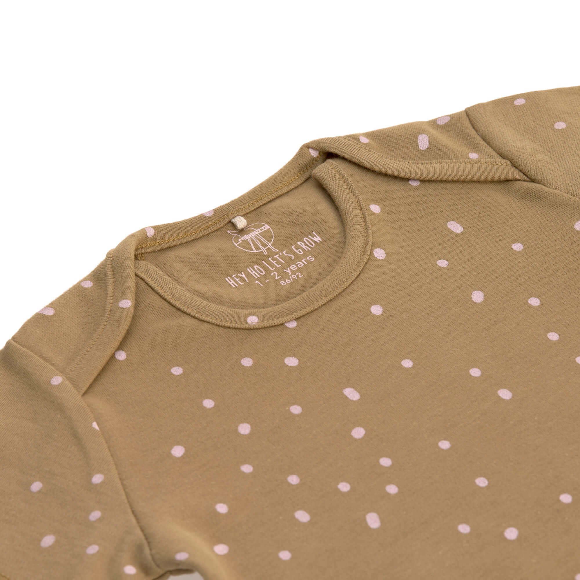 Baby Body kurzarm - Bio Baumwolle, Punkte, Gelb
