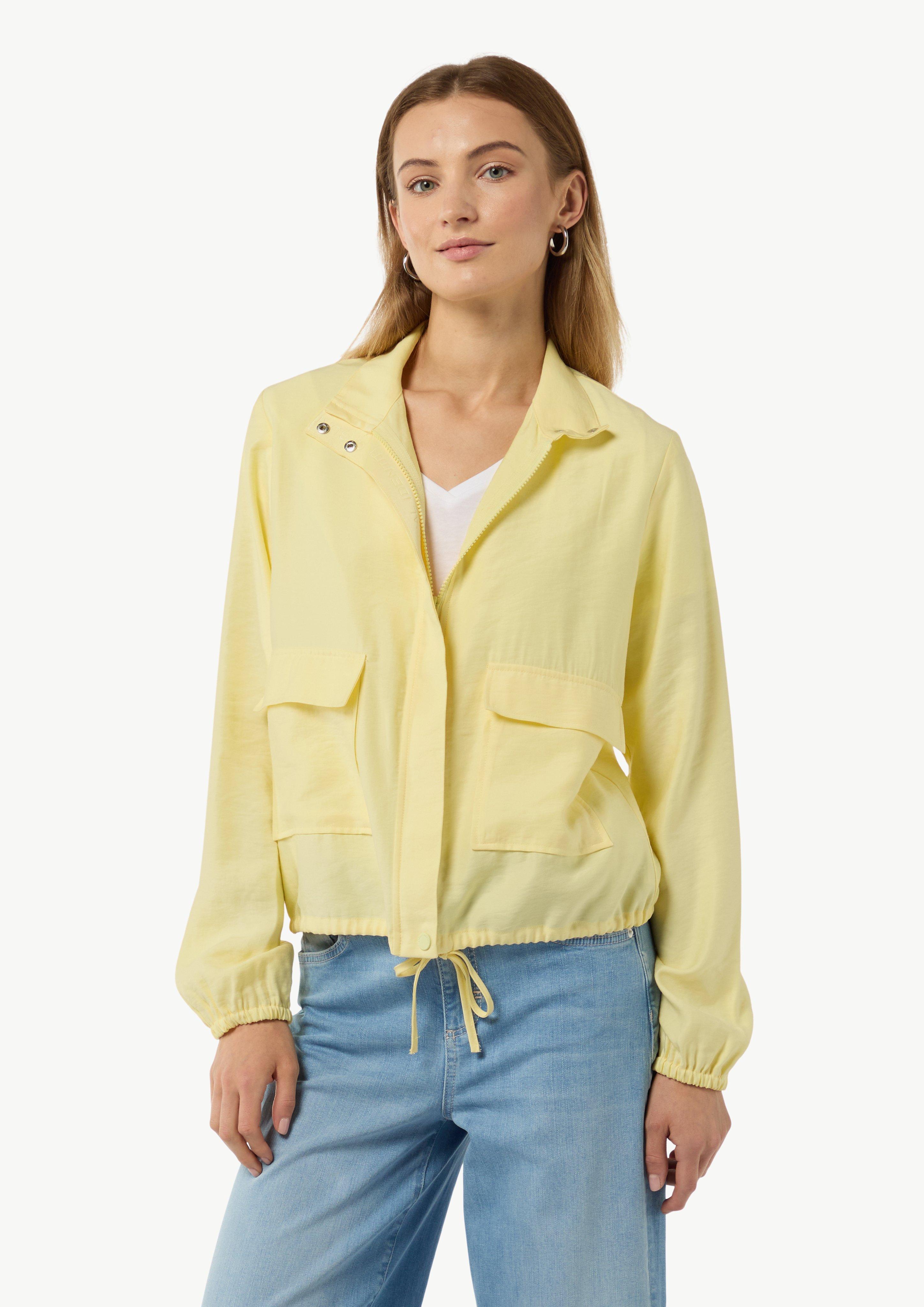 Windjacke aus Modalmix - helles zitrone