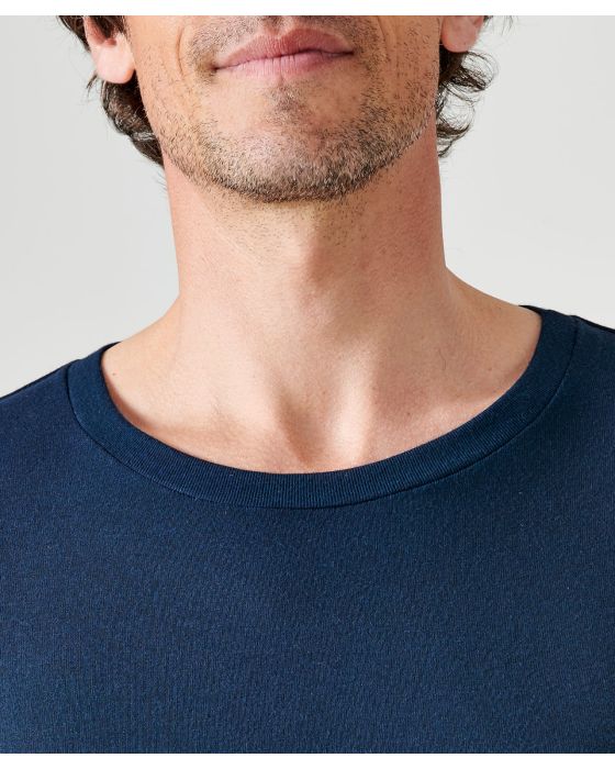 T-shirt col rond fine côte, manches courtes Thermolactyl