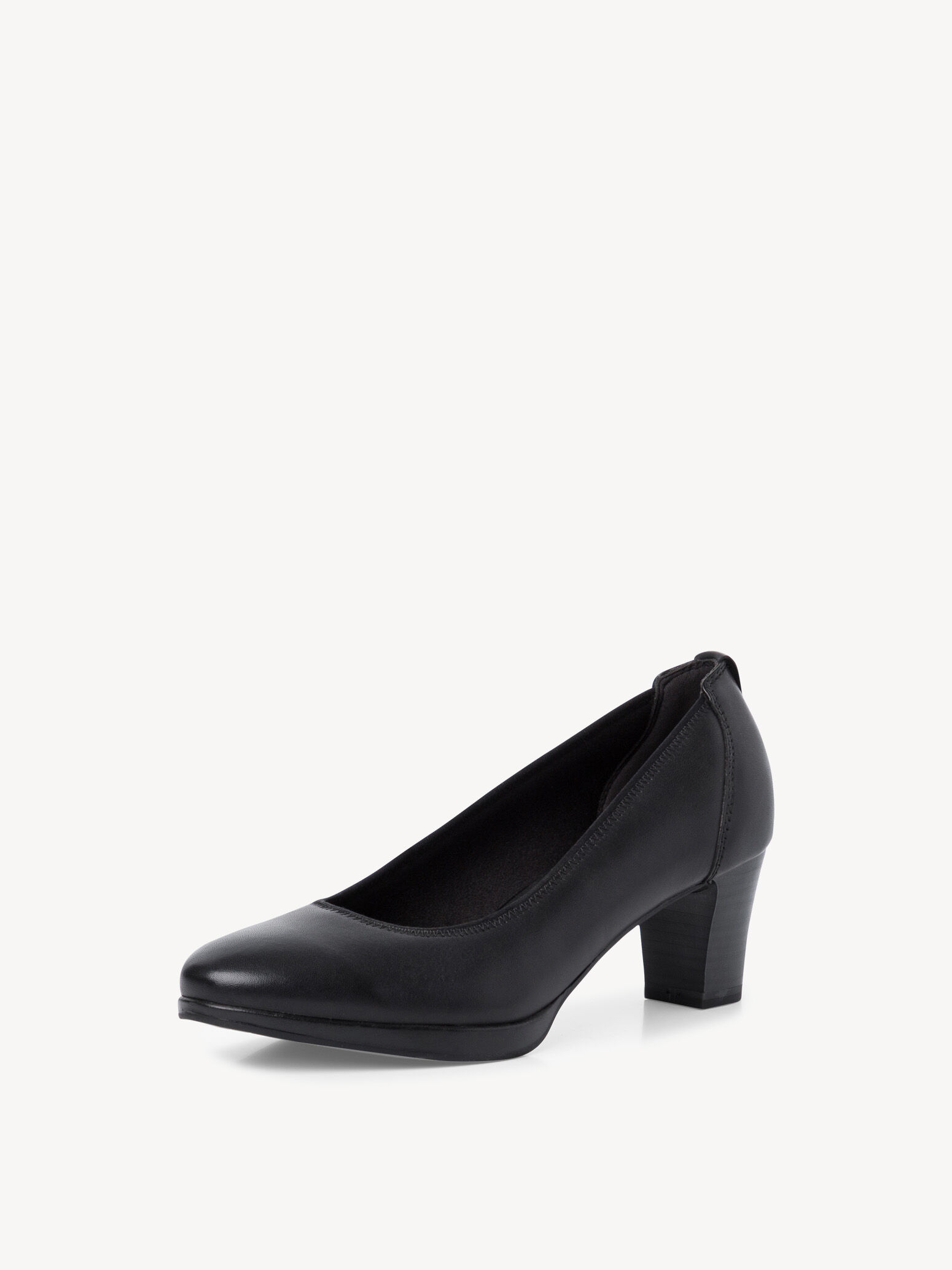 Escarpin en cuir - noir