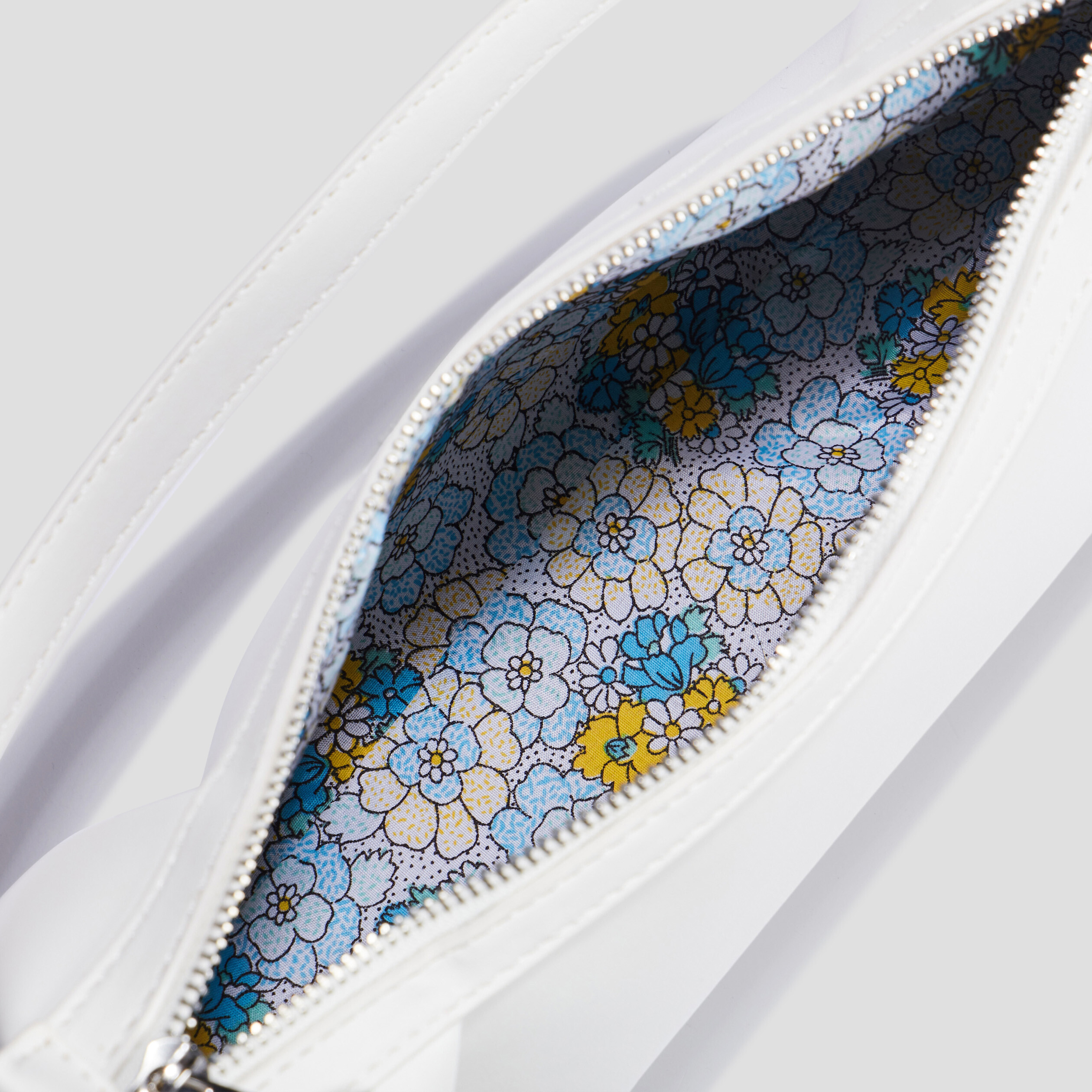 Sac baguette avec détail bijou blanc femme | La Halle