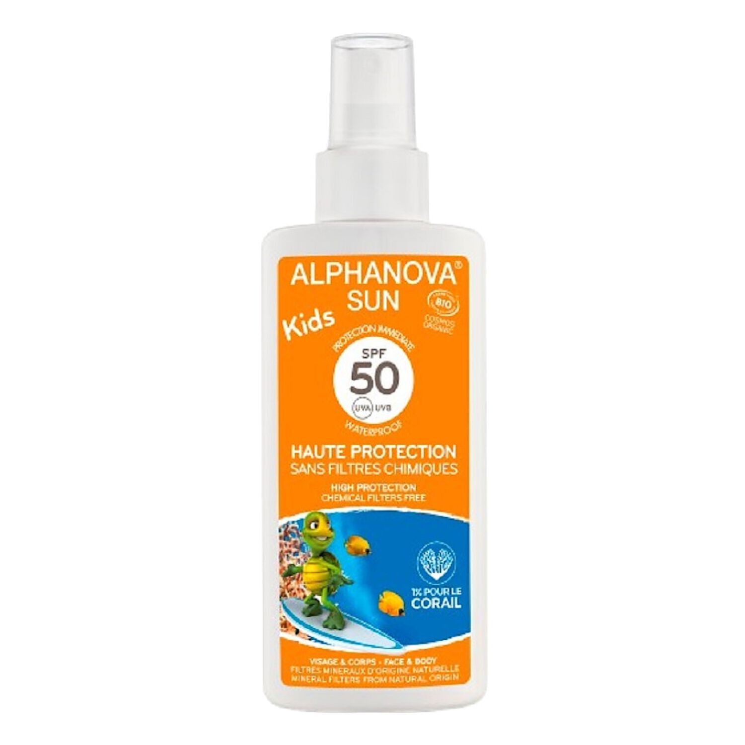 Alphanova Sun Kids Crème Solaire Enfants SPF50 125 g