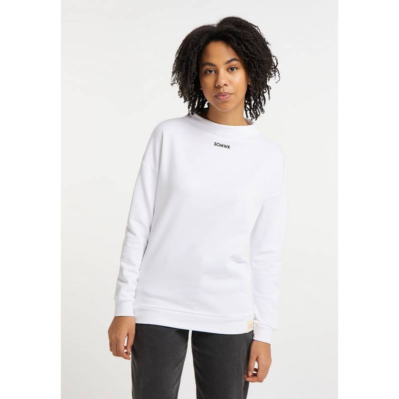 SOMWR Essential Discreet Collar Sweater Rundhalspullover Damen